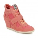 Boutique Chaussures ASH Bowie Rose Pastel Basket Montante Femme Rabais Paris