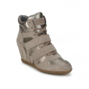 Chaussures ASH Bea Beige/Or Basket Montante Femme Prix France