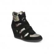 Chaussures ASH Bea Noir/Or Basket Montante Femme Boutique En Ligne