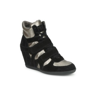 Chaussures ASH Bea Noir/Or Basket Montante Femme Boutique En Ligne