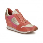 Chaussures ASH Dean Bis Or / Corail / Rose Basket Basses Femme Soldes Lyon