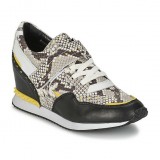 Chaussures ASH Detox Noir / Jaune / Python Basket Basses Femme Pas Cher Prix Discount