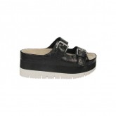 Chaussures ASH Gloss Crococalf Noir Richelieu Femme Soldes Promo En Ligne