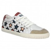 Chaussures ASH Majestic Blanc Rouge Blanc Rouge Basket Basses Femme Pas Chers à Bas Prix