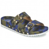 Chaussures ASH Ubud Bleu / Camouflage Mules Femme Pas Cher en Promo