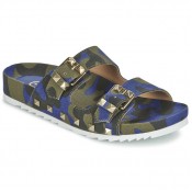 Chaussures ASH Ubud Bleu / Camouflage Mules Femme Pas Cher en Promo