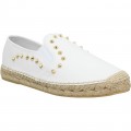 Magasin Chaussures ASH Zest Cuir Femme Blanc Blanc Espadrilles Femme Soldes Paris