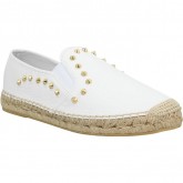 Magasin Chaussures ASH Zest Cuir Femme Blanc Blanc Espadrilles Femme Soldes Paris