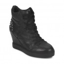 Nouvelle Chaussures ASH Billie Bis Noir Basket Montante Femme Réduction Prix