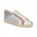 Nouvelle Collection Chaussures ASH Spike Bis Argent / Rose / Blanc Basket Basses Femme à Prix Bas