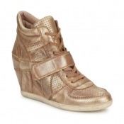 Remise Chaussures ASH Bowie Or / Rose / Beige Basket Montante Femme En Ligne