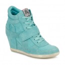 Vente Privee Chaussures ASH Bowie Turquoise Basket Montante Femme à Petit Prix